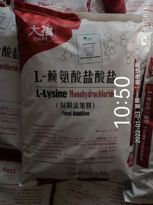 Lysine HCL 98.5% Monohydrate Feed Grade